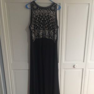 Beaded black long dress